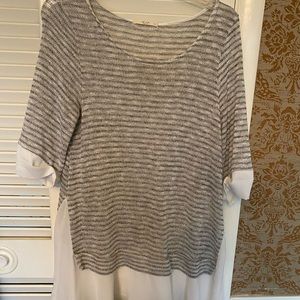 Le Lis layered short sleeve sweater